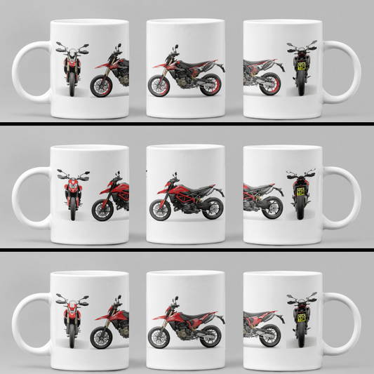 Personalised Ducati Hypermotard Motorcycle Coffee Mug - Choose Model FAST POST