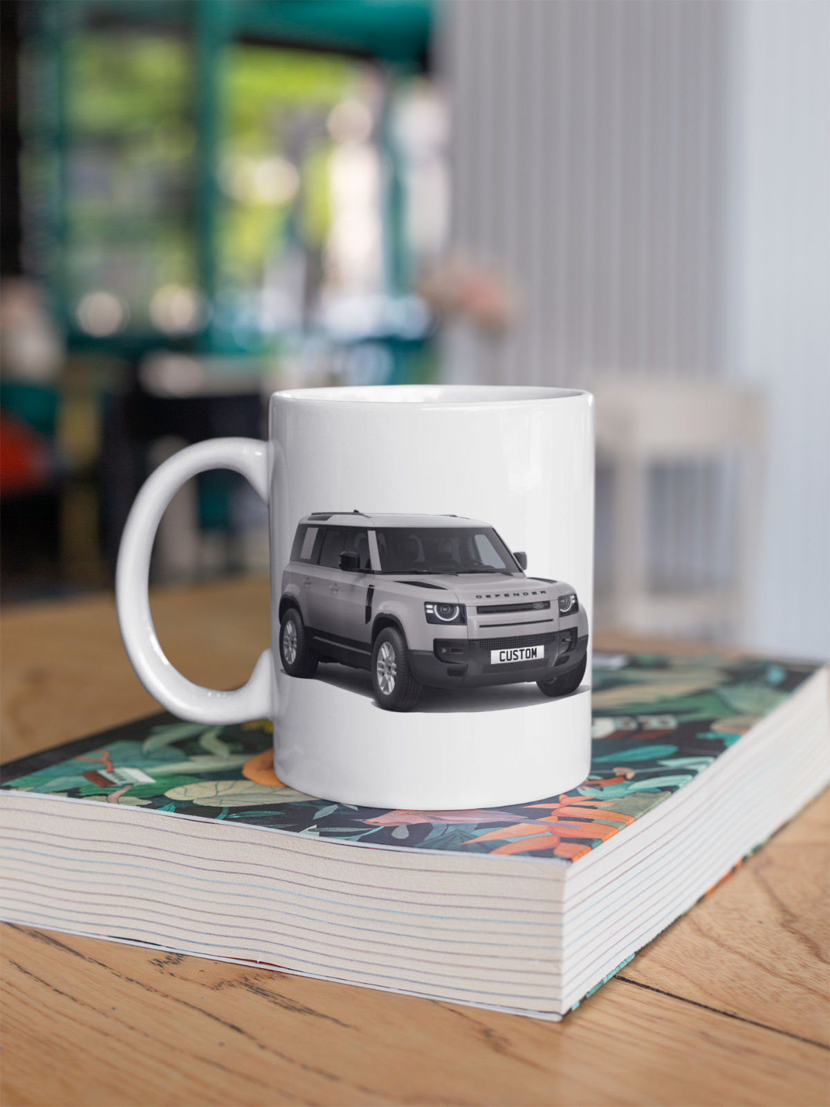 Personalised Land Rover Defender 110 Black Exterior Mug Gift Colour Choice