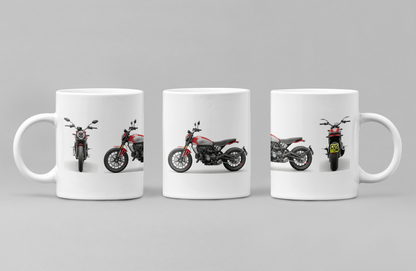 Personalised Ducati Scrambler Motorcycle Coffee Mug - Choose Model & Colour