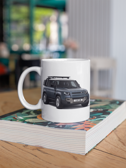 Personalised Land Rover Defender 90 Coffee Mug Gift Colour Choice FAST POST