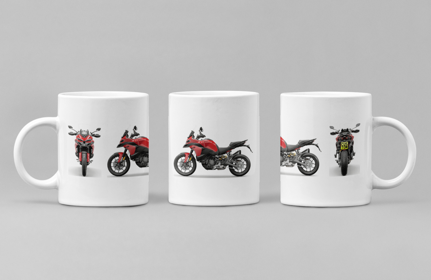 Personalised Ducati Multistrada Motorcycle Coffee Mug - Choose Model & Colour