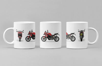 Personalised Ducati Multistrada Motorcycle Coffee Mug - Choose Model & Colour