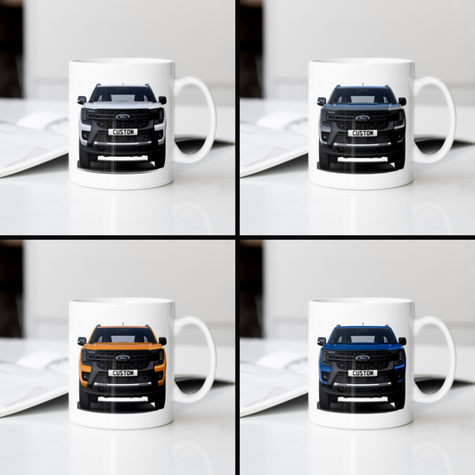 Personalised Ford Ranger Wildtrak Coffee Mug Gift - Choose Colour - FAST POST