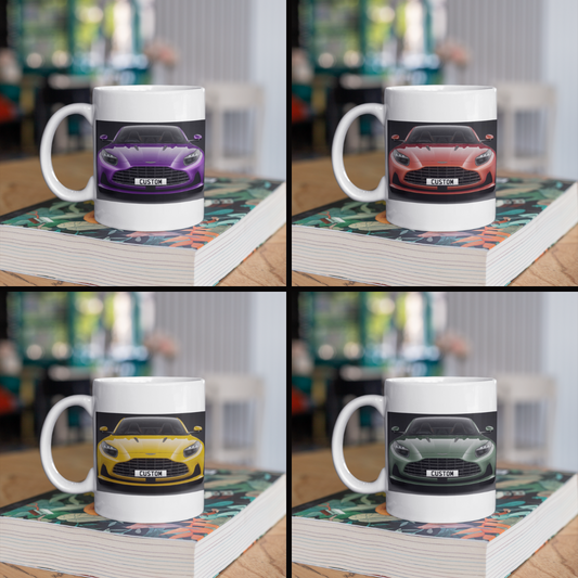 Personalised Aston Martin DB12 Coupe Coffee Mug Gift Choose Colour  FAST POST