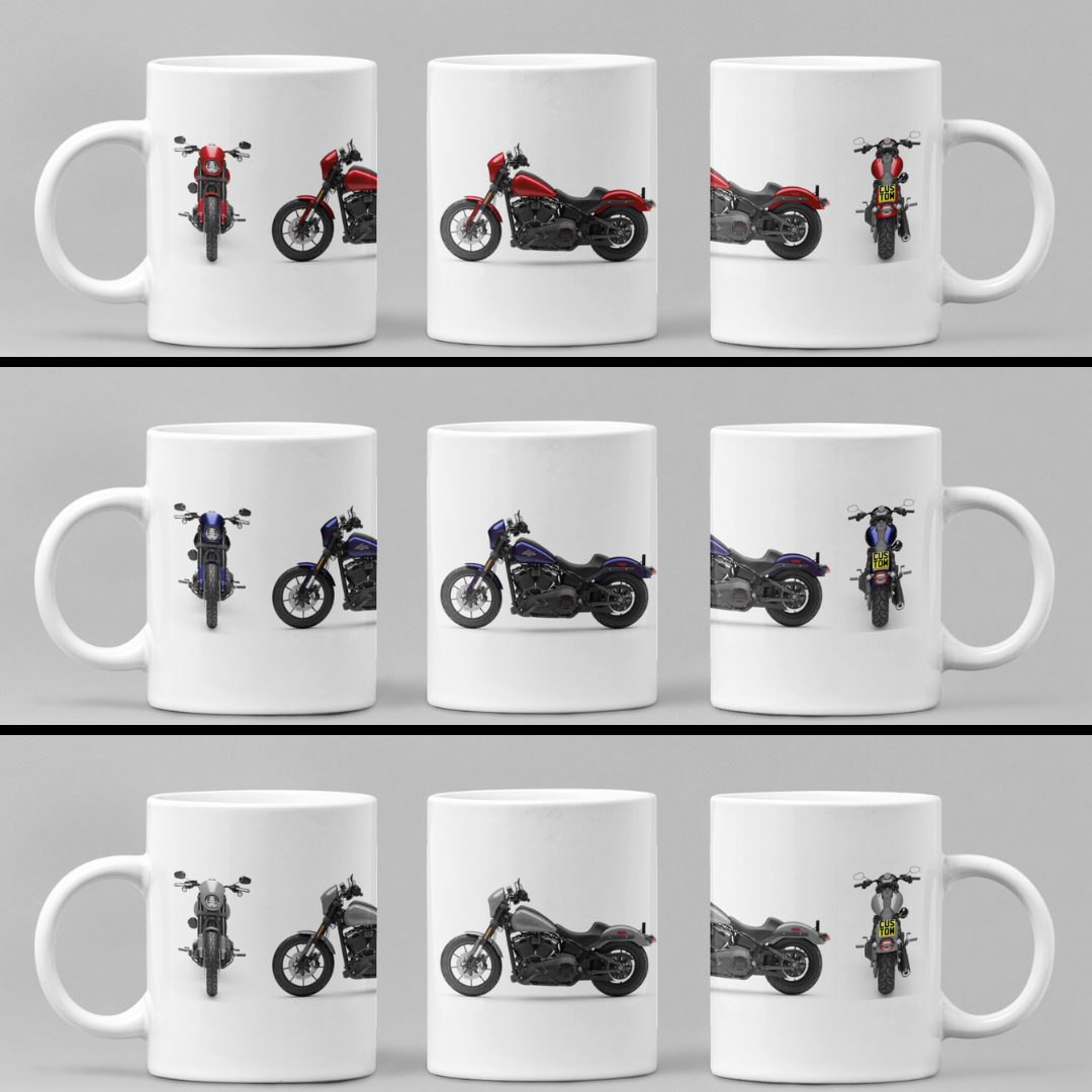 Personalised Harley Davidson Low Rider 2025 Motorcycle Mug Colour Choice