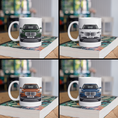 Personalised BMW iX1 xLine Coffee Mug Gift - Choice Colour - FAST POST