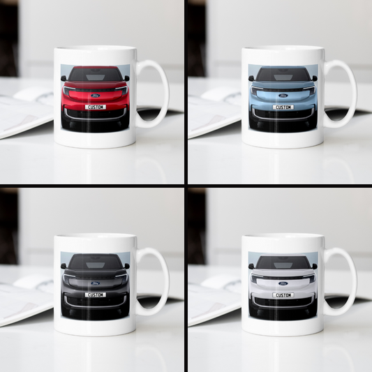 Personalised Ford All-Electric Explorer Mug Gift - Choose Colour - FAST POST