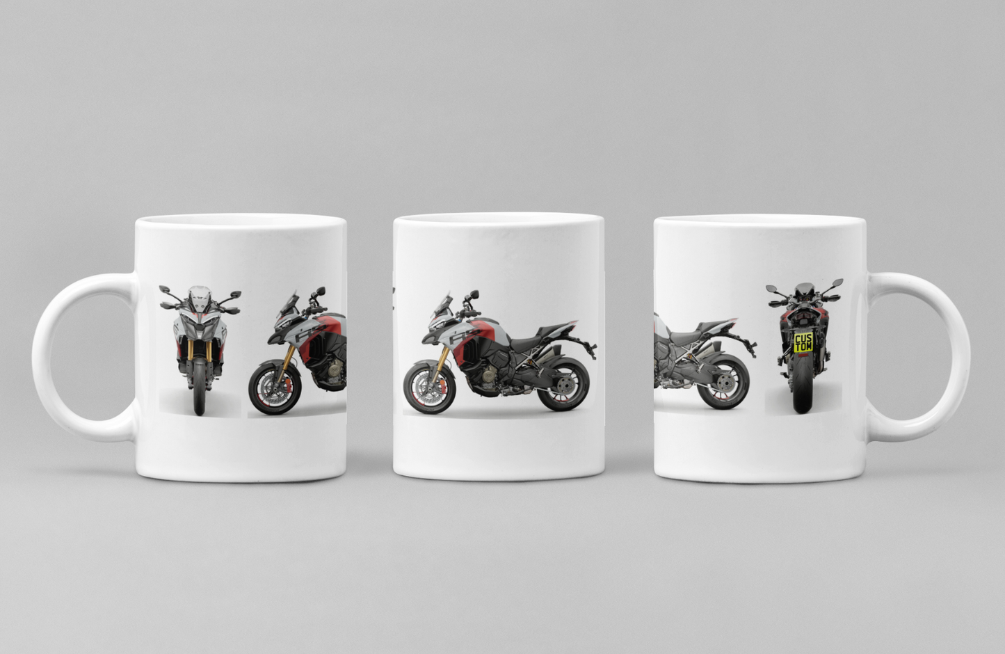 Personalised Ducati Multistrada Motorcycle Coffee Mug - Choose Model & Colour