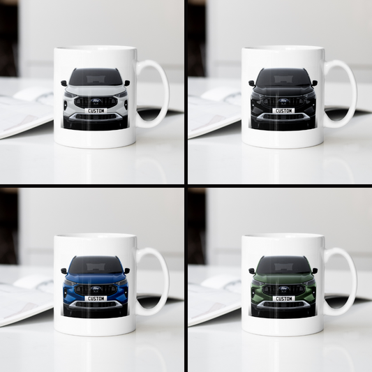 Personalised Ford Kuga Active Coffee Mug Gift - Choose Colour - FAST POST