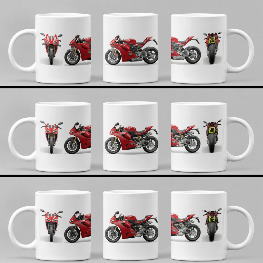 Personalised Ducati Panigale Motorcycle Coffee Mug - Choose Model FAST POST
