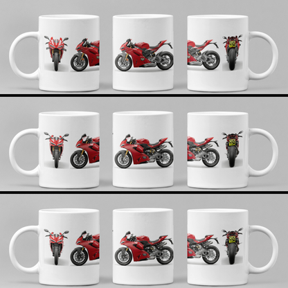 Personalised Ducati Panigale Motorcycle Coffee Mug - Choose Model FAST POST