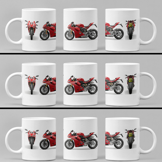 Personalised Ducati Panigale Motorcycle Coffee Mug - Choose Model FAST POST