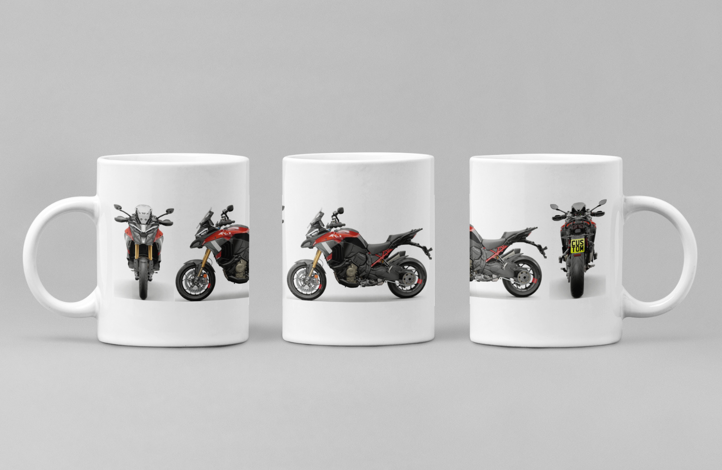 Personalised Ducati Multistrada Motorcycle Coffee Mug - Choose Model & Colour