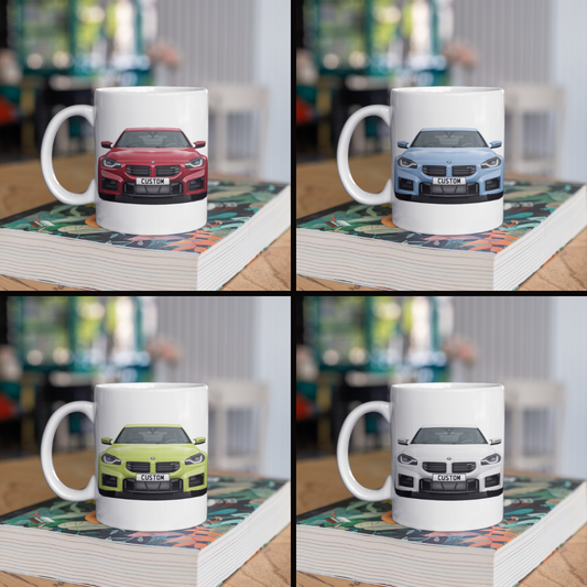 Personalised BMW M2 Coffee Mug Gift - Choose Colour - FAST POST