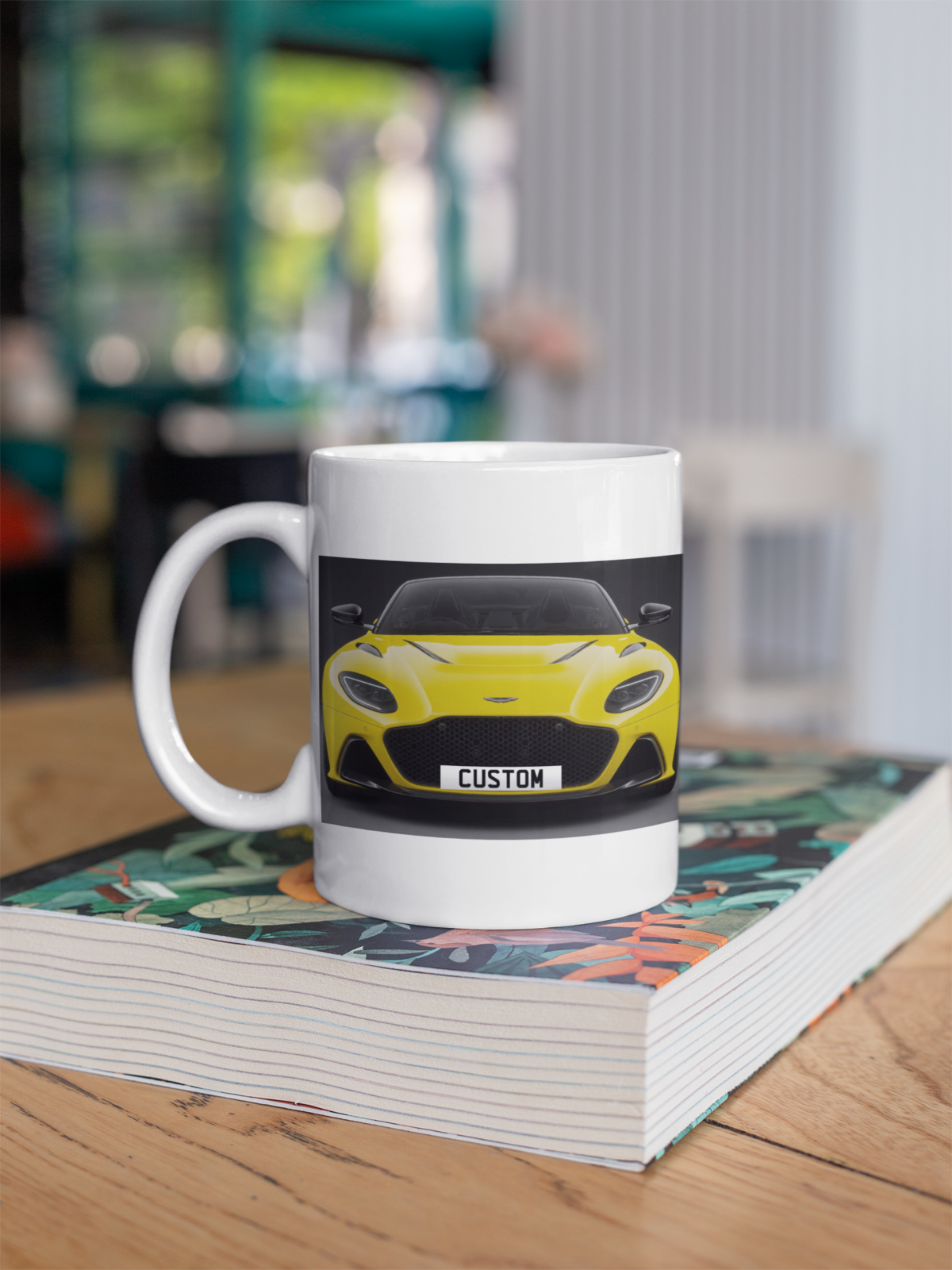 Personalised Aston Martin DBS 770 Ultimate Volante Coffee Mug Gift Choose Colour