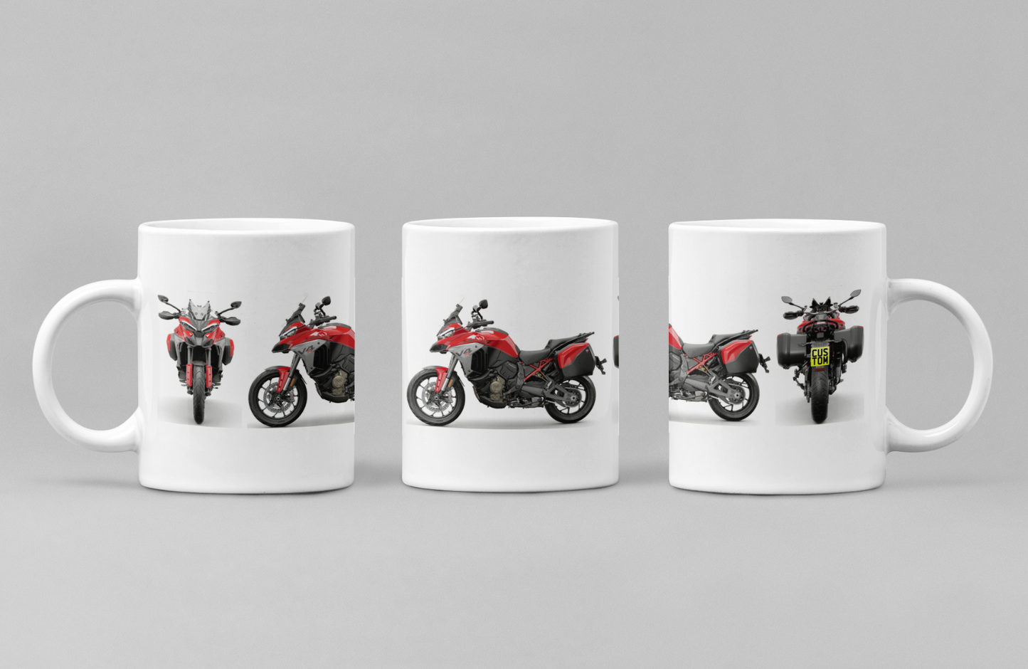 Personalised Ducati Multistrada Motorcycle Coffee Mug - Choose Model & Colour