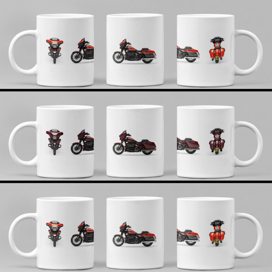 Personalised Harley Davidson CVO Street Glide 2024 Motorcycle Mug Colour Choice