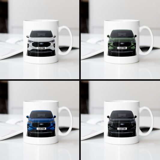 Personalised Ford Kuga Titanium Coffee Mug Gift - Choose Colour - FAST POST