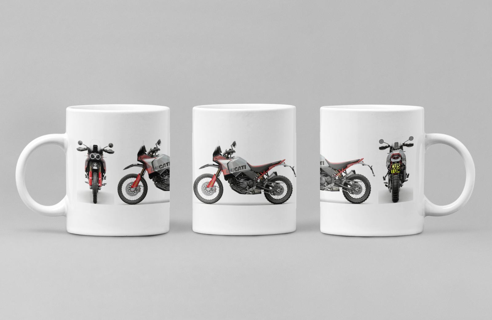 Personalised Ducati DesertX / Rally / Discovery Motorcycle Mug - Choose Model