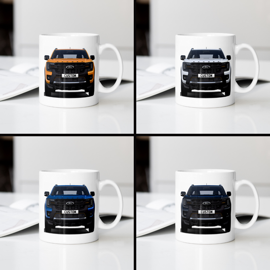 Personalised Ford Ranger Wildtrak X Coffee Mug Gift - Choose Colour - FAST POST