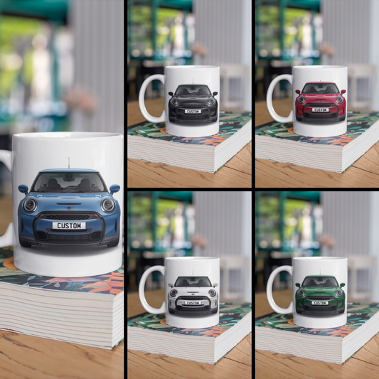 Personalised Mini 3-Door Hatch Cooper S Classic Mug Gift - Choose Colour