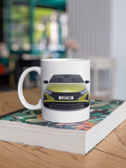 Personalised Hyundai i20 Black Line Mug