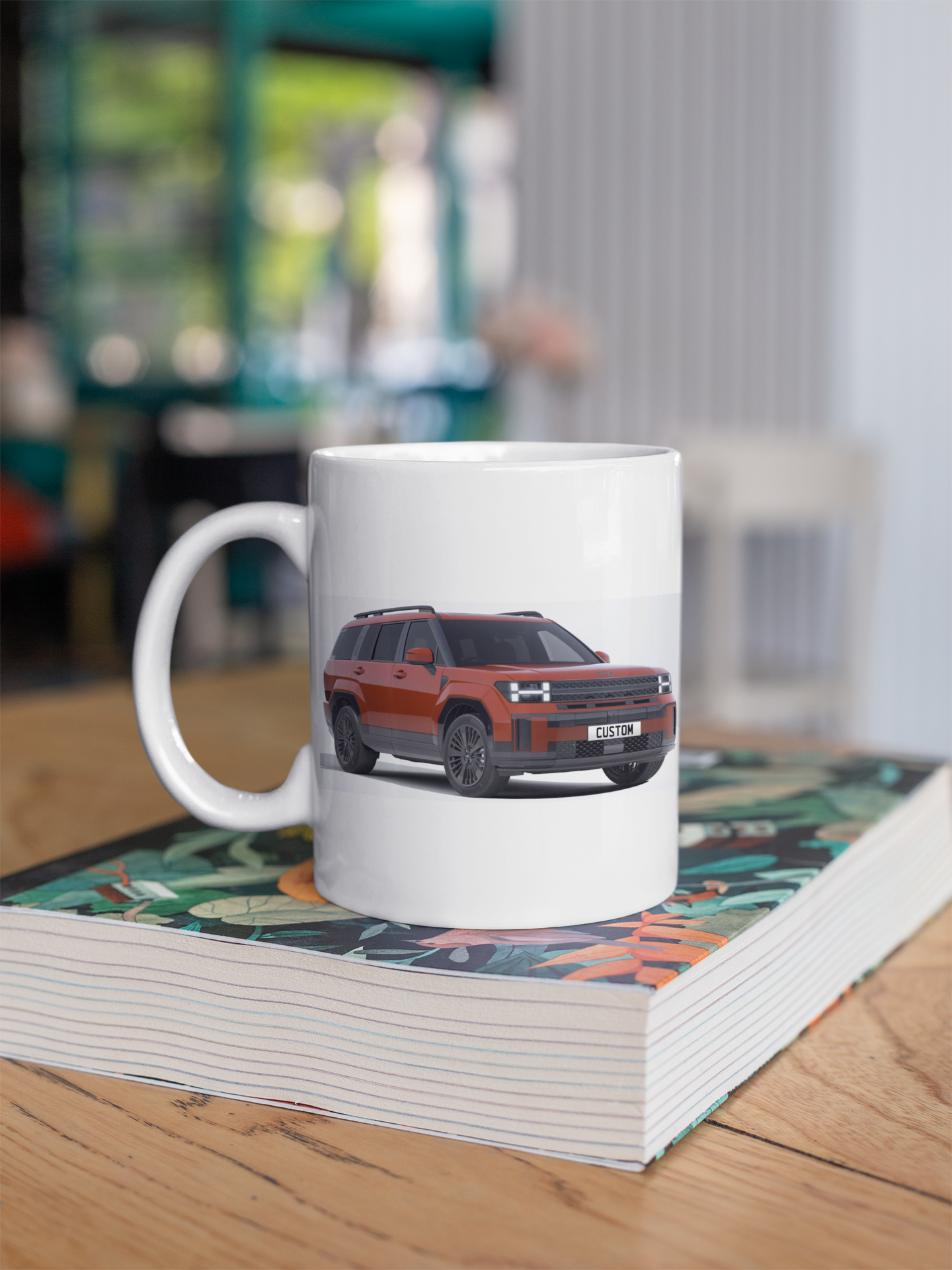 Personalised Hyundai Santa FE 7 Seater SUV Calligraphy Mug