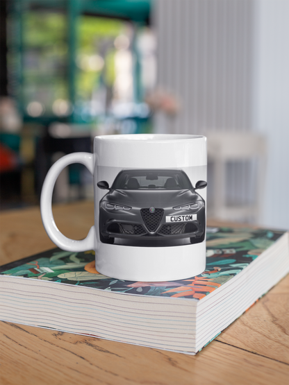 Personalised Alfa Romeo Giula Quadrifoglio Mug