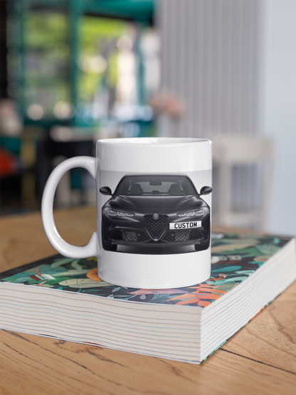 Personalised Alfa Romeo Giula Quadrifoglio Mug