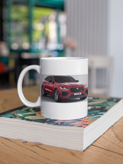 Personalised Jaguar F-Pace R Dynamic HSE Black Mug