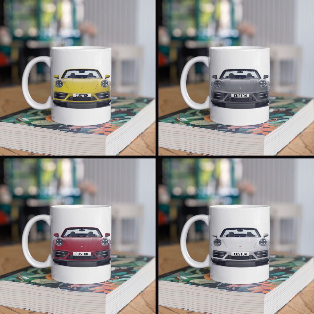 Personalised Porsche 911 Carrera 4 GTS Cabriolet Mug