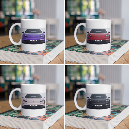 Personalised Porsche Taycan Turbo Sport Turismo Mug