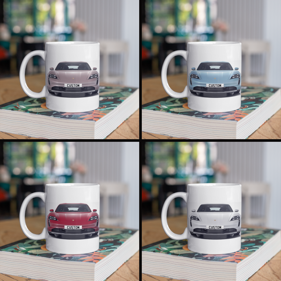 Personalised Porsche Taycan 4 Cross Turismo Mug