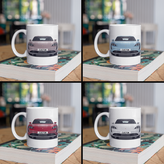 Personalised Porsche Taycan 4 Cross Turismo Mug