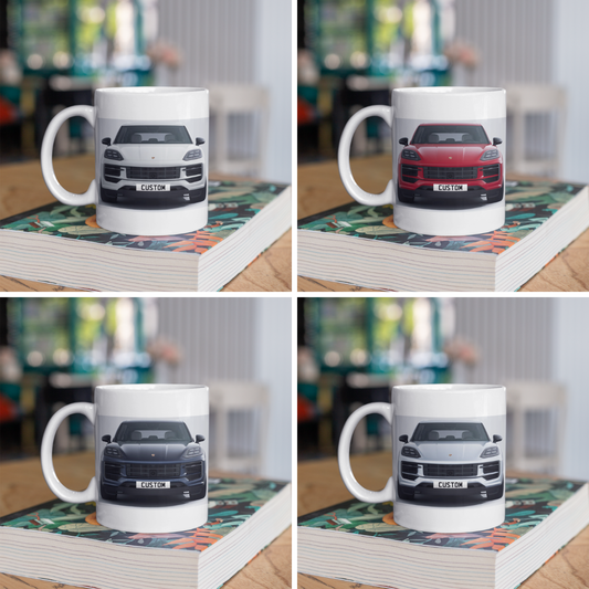 Personalised Porsche Cayenne SE E-Hybrid Black Edition Mug