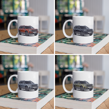 Personalised Hyundai Santa FE 7 Seater SUV Calligraphy Mug