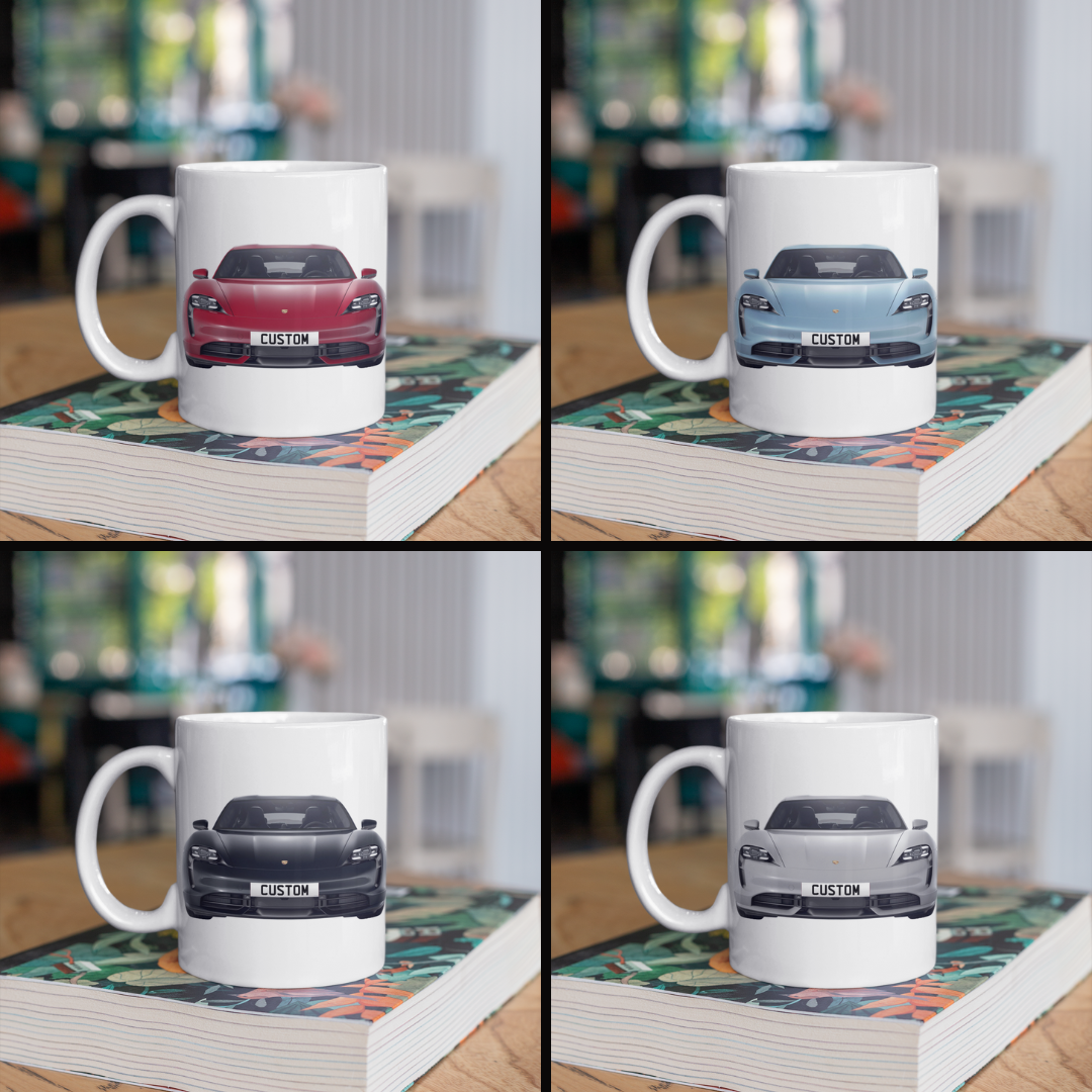 Personalised Porsche Taycan Turbo Sport Turismo Mug