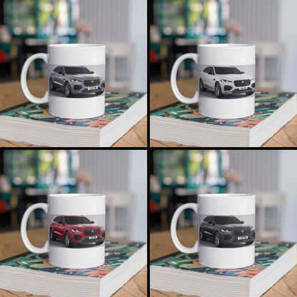 Personalised Jaguar F-Pace R Dynamic HSE Black Mug