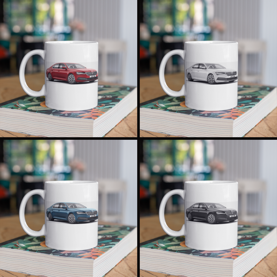 Personalised Skoda Superb L & K Mug