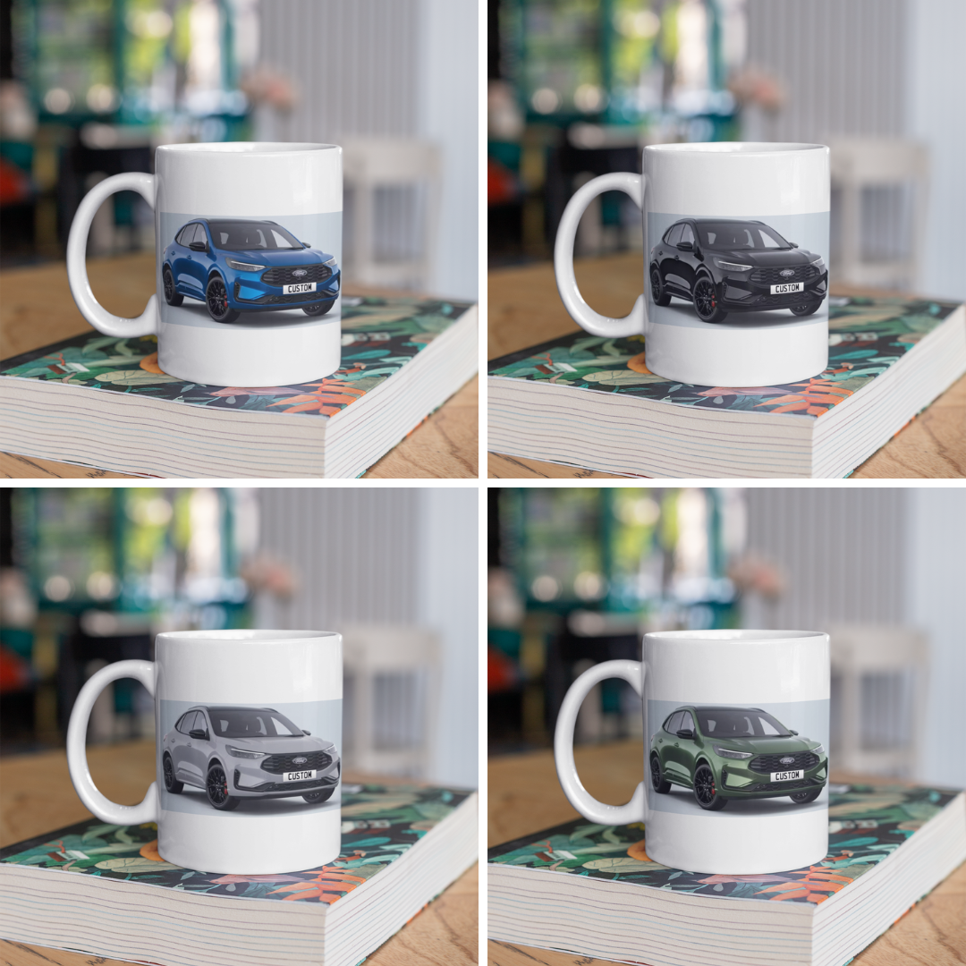 Personalised Ford Kuga ST Line X Black Package Mug