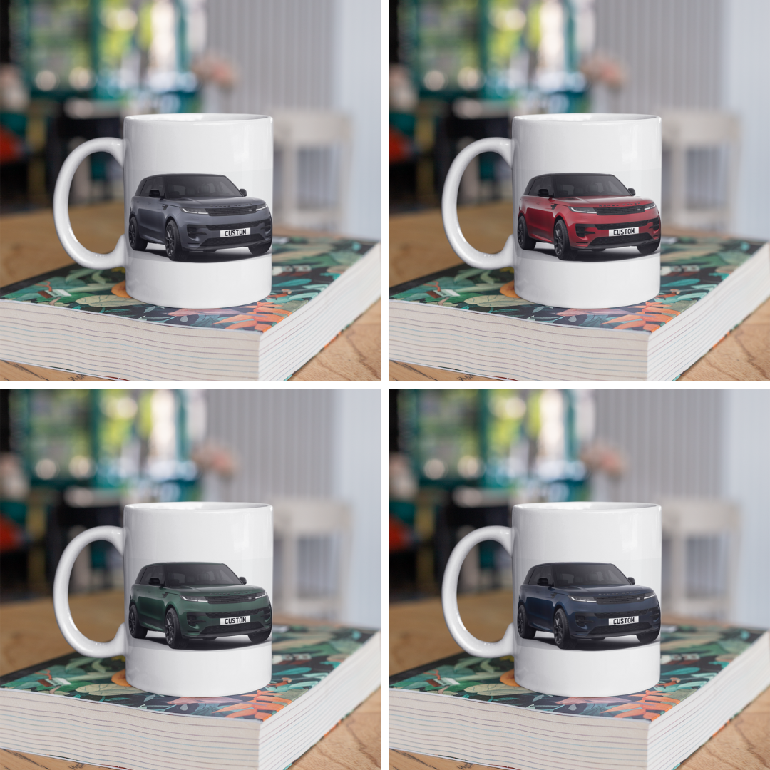 Personalised Land Rover Range Rover Sport Dynamic SE Black Edition Mug
