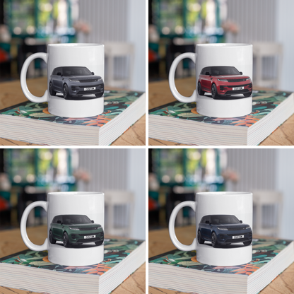 Personalised Land Rover Range Rover Sport Dynamic SE Black Edition Mug