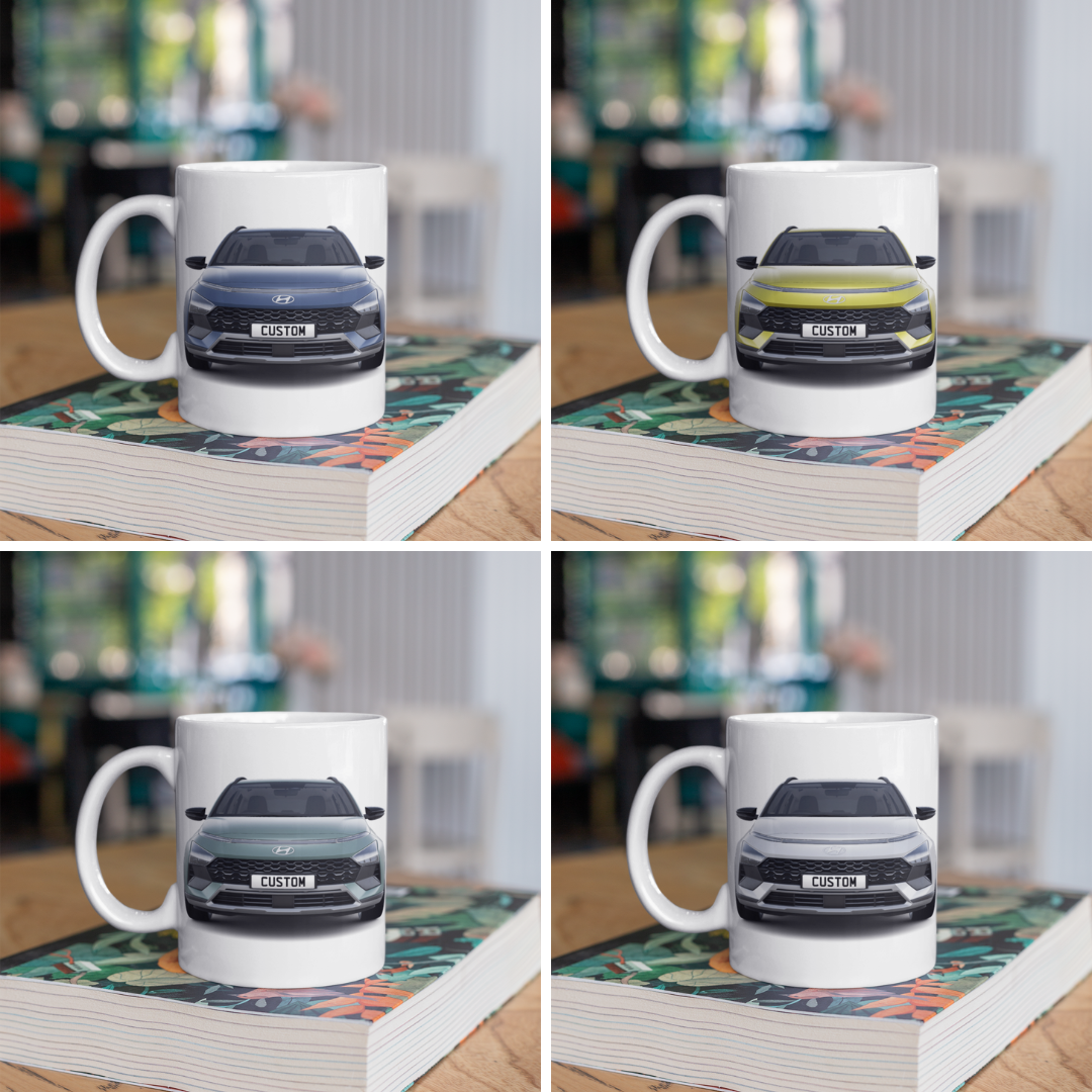 Personalised Hyundai Bayon Black Line Mug