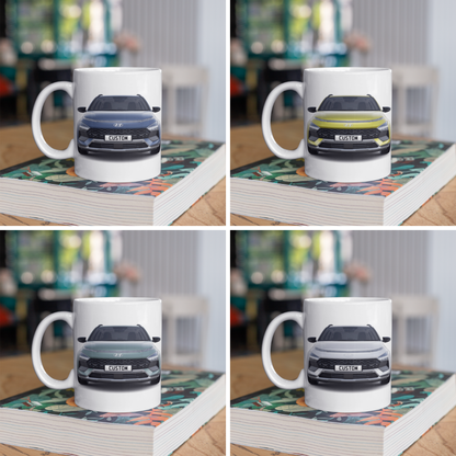 Personalised Hyundai Bayon Black Line Mug