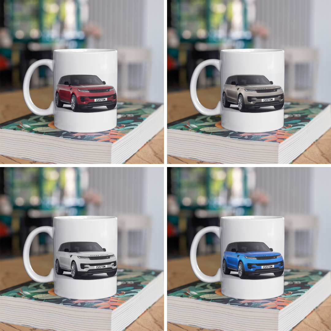 Personalised Land Rover Range Rover Sport SE Black Edition Mug