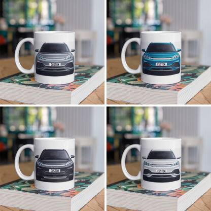 Personalised BYD Atto 3 Mug with custom number plate, white ceramic 11oz gift.