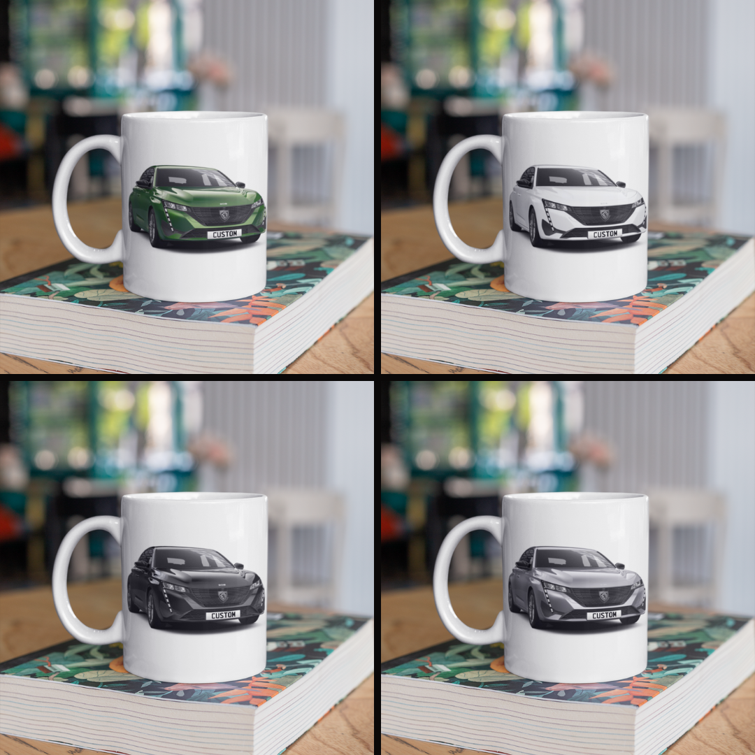 Personalised Peugeot 308 Active Premium Mug