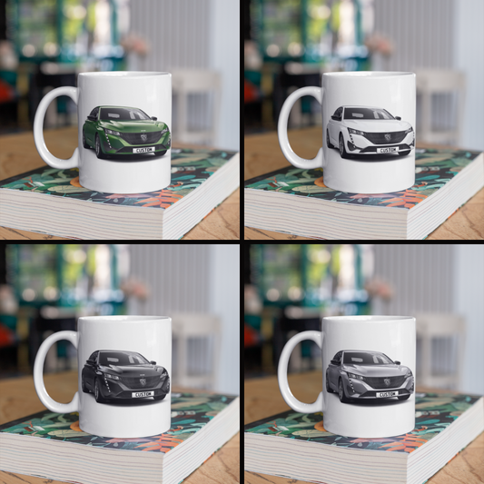 Personalised Peugeot 308 Active Premium Mug