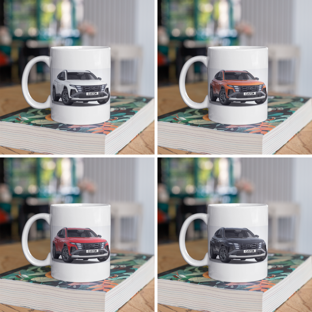 Personalised Hyundai Tucson Black Line Mug