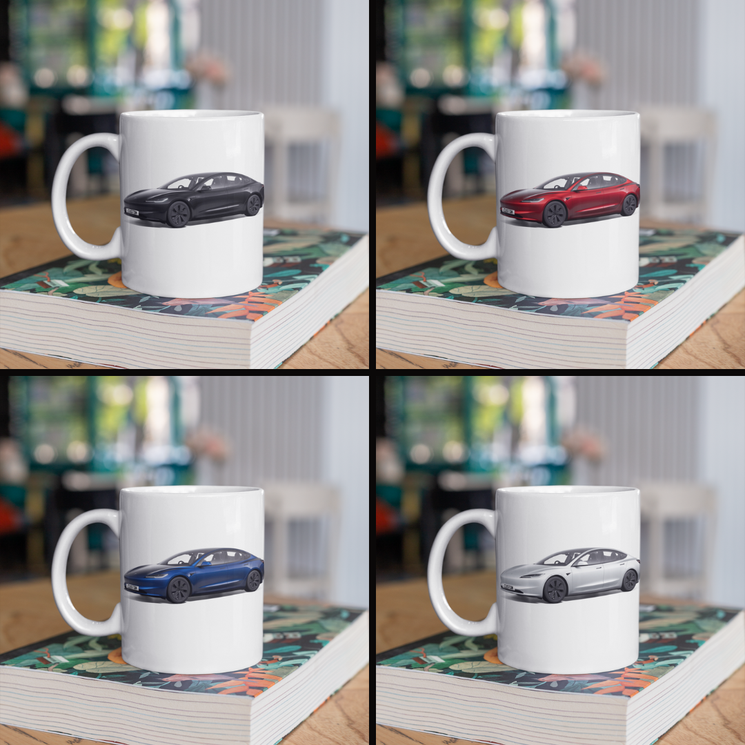 Personalised Tesla Model 3 Mug